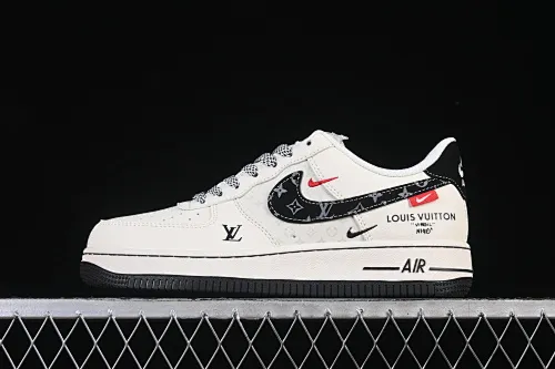 All categories Nk Air Force 1 Air Force series Nk Air Force 1 Low Air Force low-top Nike Air Force 1'07 Low LV joint beige printed hook Air Force 1 low-top casual sneakers MZ9588-809